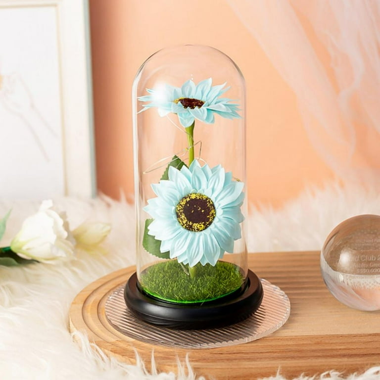 Baywell Sunflower Gifts for Women, Artificial Sunflowers in Glass