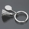 thumbnail image 4 of OULII Mini Badminton Racket Key Chain 5Pcs Metal Key Accessory For Badminton Players Coaches Lovers, 4 of 5