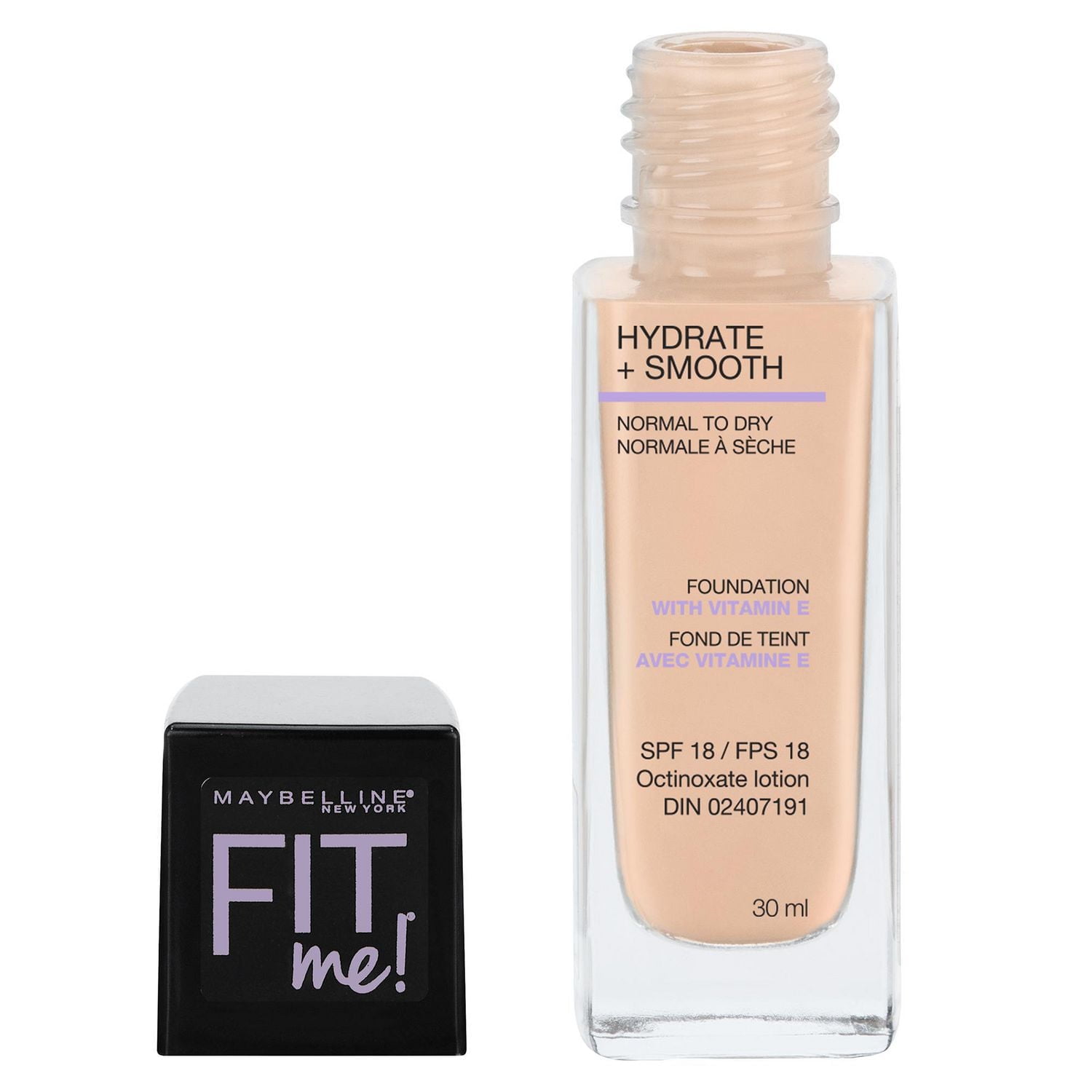 Maybelline New York Fit Me®, Hydrate + Smooth Liquid Foundation, 30  ML, 1 fl oz, 30 mL