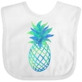 thumbnail image 3 of Inktastic Blue and Green Pineapple Boys or Girls Baby Bib, 3 of 4