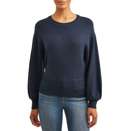 Time and Tru Women's Balloon Sleeve Pullover