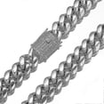 thumbnail image 3 of Cadenas cubanas de acero inoxidable de 10 a 18 mm de ancho, collares, cadena pesada para hombres, joyería, 18 pulgadas, 16 mm, código de producto 52727 18 pulgadas 16 mm, 3 of 5