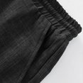 thumbnail image 4 of New Arrival Male Two-Piece Sets Men's Cotton and Linen Short Sleeve T-shirt+Short Pant Set Solid Shirt+Shorts Home Suits, 4 of 4