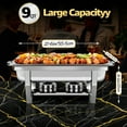 thumbnail image 7 of PRIJESSE Chafing Dish Buffet Set 10 Pack, 9QT Stainless Steel Chafing Dishes for Buffet, Chafers and Buffet Warmers Sets for Events, Wedding, Camping, Dinner, with Full Size Pan, 7 of 7