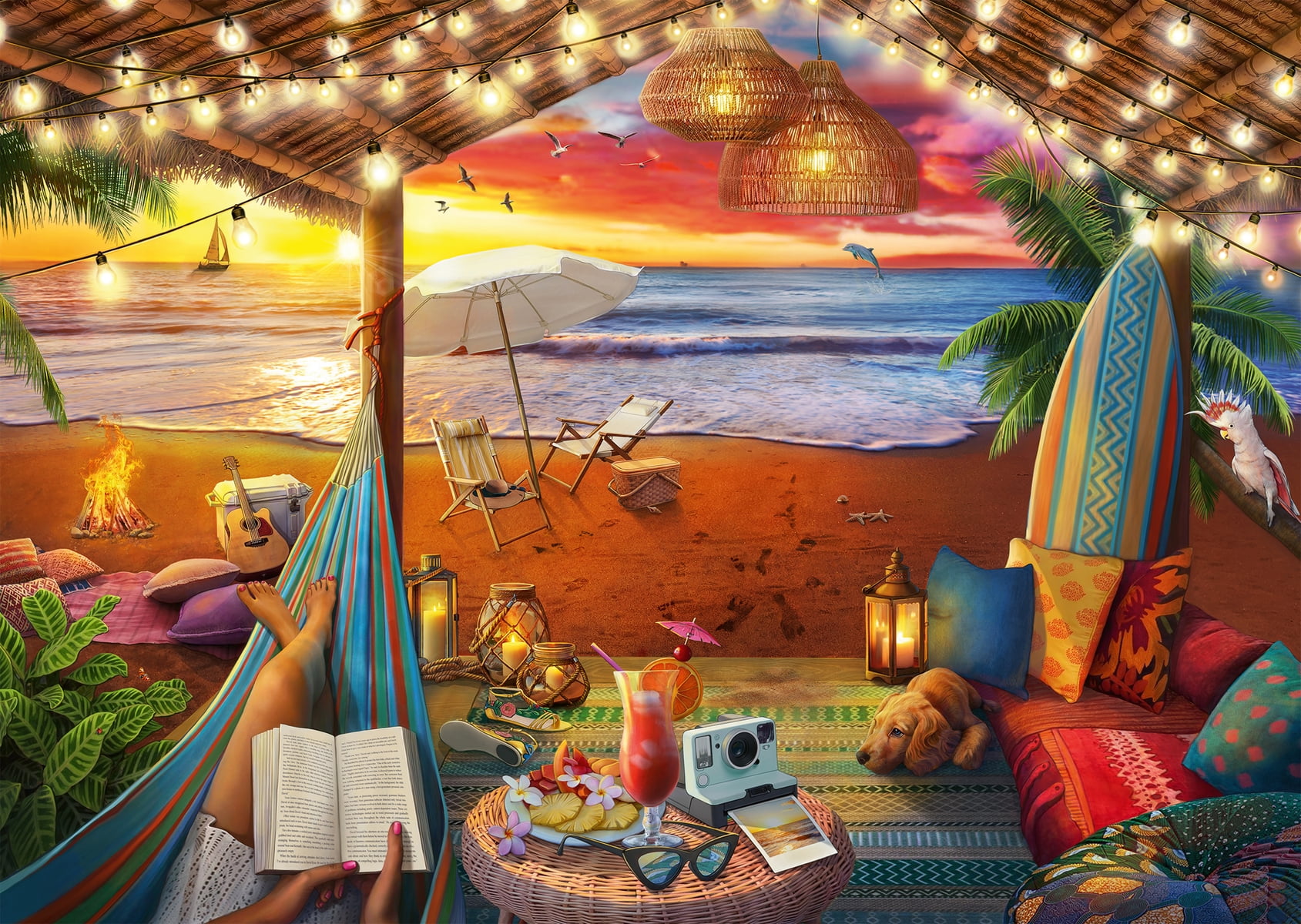Ravensburger Cozy Cabana Adult Jigsaw Puzzle | 1000 Pieces