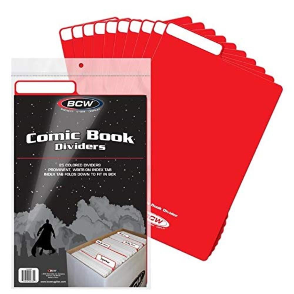 RED 10 COUNT DIVIDER PACK BCW COMIC BOOK DIVIDERS 