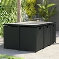 thumbnail image 5 of Flash Furniture Peregrine 7-Piece Outdoor Patio Dining Set, Black/Gray, 5 of 11