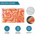 thumbnail image 6 of Pink Abstract Placemats Set of 6, Modern Geometric Distortion Texture Fluid Art Placemats for Dining Table, Place Mats for Kitchen Tabletop, Waterproof Wipeable Dining Table Mats Set, 6 of 9