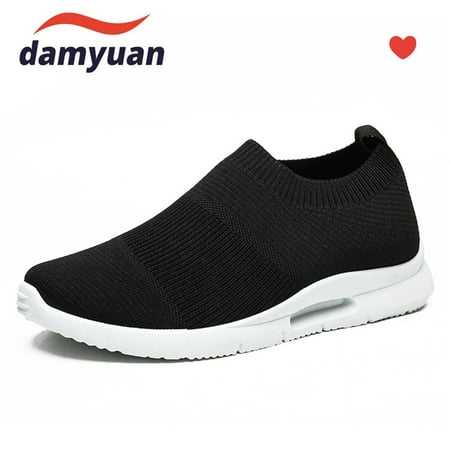 

Women‘s Breathable Knit Sneakers Low Top Slip-on Solid Color Casual Shoes Women‘s Cozy Sport Shoes