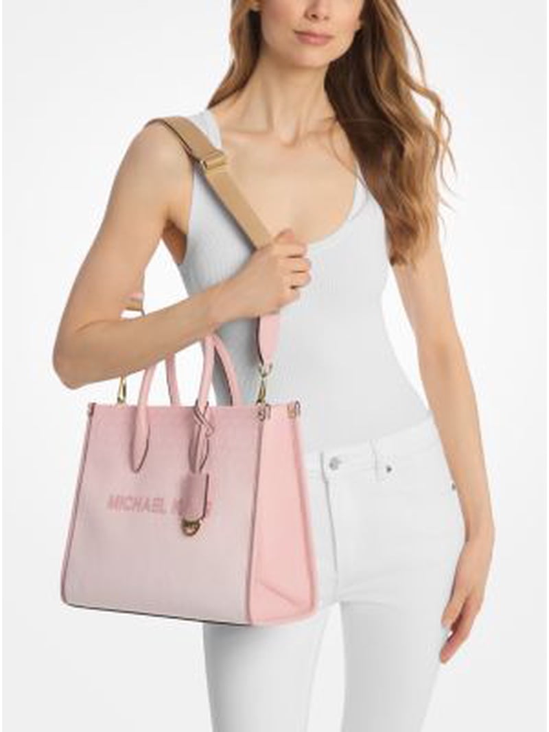 Michael Kors Mirella Medium Ombré Logo Tote Bag - Powder Blush