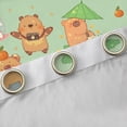 thumbnail image 4 of Feelyou Cartoon Capibara Teens Black Out Curtains, Lotus Flower Floral Curtains Pack of 2 (42x63 Each), Kawaii Orange Watermelon Bedroom Curtains, Curtains and Drapes Home Decor, 4 of 6