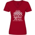 thumbnail image 3 of Inktastic Together, We Fight Lung Cancer Awareness Women's V-Neck T-Shirt, 3 of 5