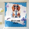 thumbnail image 3 of Happy Father's Day Best Cavalier King Charles Spaniel Cool Dad Ever Shower Curtain Dog Lover Gifts Waterproof Bathroom Bathtub Curtain - 12007, 3 of 5