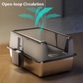 thumbnail image 3 of Gaderth 8 inch Deep Non-Stick Stainless Steel Litter Box, Side Opening Splash-Proof & Leak-Proof Large Metal Cat Litter Box with Lid & Scoop, Easy-Clean & Durable, 3 of 8