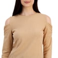 thumbnail image 2 of Tommy Hilfiger Womens Metallic Cold Shoulder T-Shirt, 2 of 3