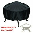 thumbnail image 4 of Barbecue Grill Cover Rainproof Dustproof Anti-UV Round Barbecue Cover Outdoor Garden,77*58cm, 4 of 5