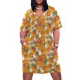 thumbnail image 1 of Vestido de noche con bolsos, elegante y elegante de los años 70 con estampado floral para real, 1 of 6