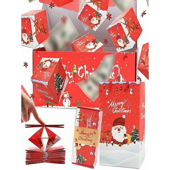 Surprise Gift Box, Merry Christmas Surprise Boxes, Folding Bounce Box Gift Box for Filling Yourself