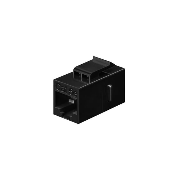 Monoprice Cat5e RJ45 Inline Coupler Type Feedthrough Keystone Jack, Black