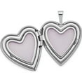 thumbnail image 5 of 14K White Gold 20mm Diamond Heart Locket (25 X 20) Made In Hong Kong xl591, 5 of 6