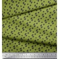 thumbnail image 2 of Soimoi Green Rayon Fabric Brush Stroke & Dots Abstract Printed Fabric 1 Yard 56 Inch Wide, 2 of 3