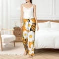 thumbnail image 4 of Fotbe White Floral and Butterflies Pantalones de Pijama para Mujer, Pantalones de Dormir, Pantalones Pj con Cordón y Bolsillos-Small, 4 of 6