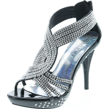 

Delicacy Womens Delicacy-07 Dressy Pumps Sandals Black 8