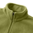 thumbnail image 5 of USNSM Mens Zip Up Sweatshirt Mock Neck Track Jacket Lightweight Fleece Full Zip No Hood Athletic Casual Long Sleeve Jackets with Pocket Green XXXXXL, 5 of 9