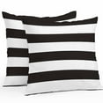 thumbnail image 2 of Simple Stripe Outdoor Pillow Covers Set of 2 Black and White Waterproof Throw Pillow Case Decorative Square Cushion Cover for Patio Couch Garden Balcony, 18"x18", 2 of 9