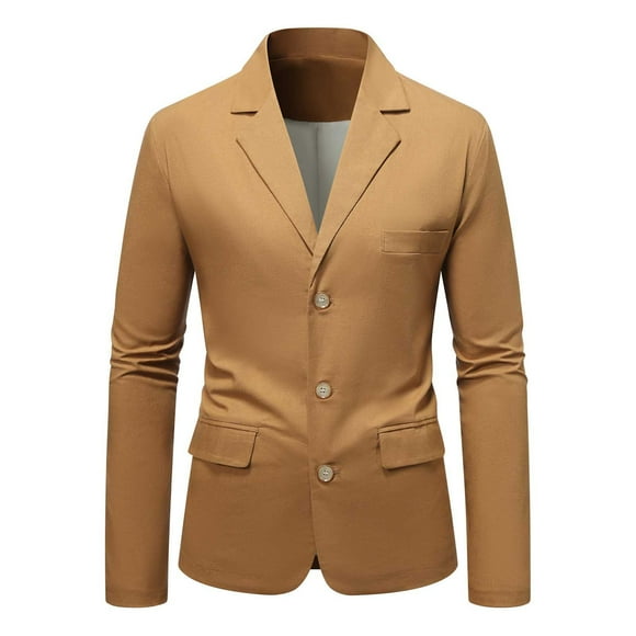 toraway Men Suit Pants White Casual Men Casual Fashion and Linen Solid Color Three Button Suit L