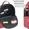 thumbnail image 5 of Lsque Question Marks1 Pattern Backpack – School Travel Canvas Daypack with Ergonomic Padded Straps, Multiple Compartments & Leather Handle, 5 of 5