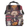 thumbnail image 1 of Fotbe Forest Wild Mushroom Mochila Maternidad - Lona de Sarga Impermeable, Mochila de Pañales de Gran Capacidad con Múltiples Bolsillos y Correas Ajustables, 1 of 6