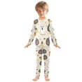 thumbnail image 6 of FORMRS Long Sleeve Top and Pants Pajama Set for Niños 2-Piece Sleepwear, Sizes 18M-8Y, Halloween Black Pumpkins, 6 of 6