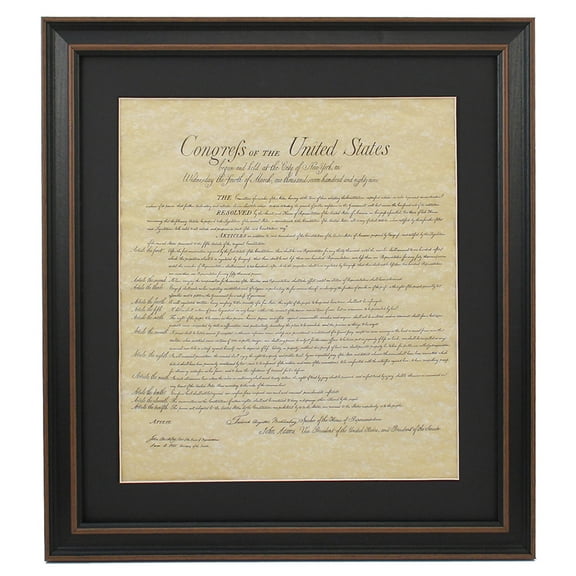 Framed American Bill of Rights. Replica Print by Patriot Gear Company.