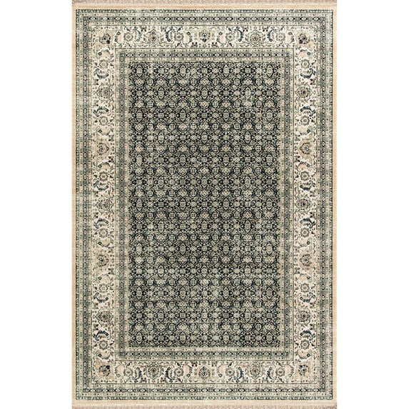 Brilliant Machine-Made Traditional Area Rug - Navy - 7' 10" x 10' 10"