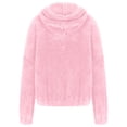 thumbnail image 5 of Gubotare Girls Fall Jacket Girls Full-Zip Fleece Jacket - Hooded Lightweight Outwear, Long Sleeve Fall Winter Coat, Kids Clothes Size 13-14,(Pink 13-14 Years), 5 of 6