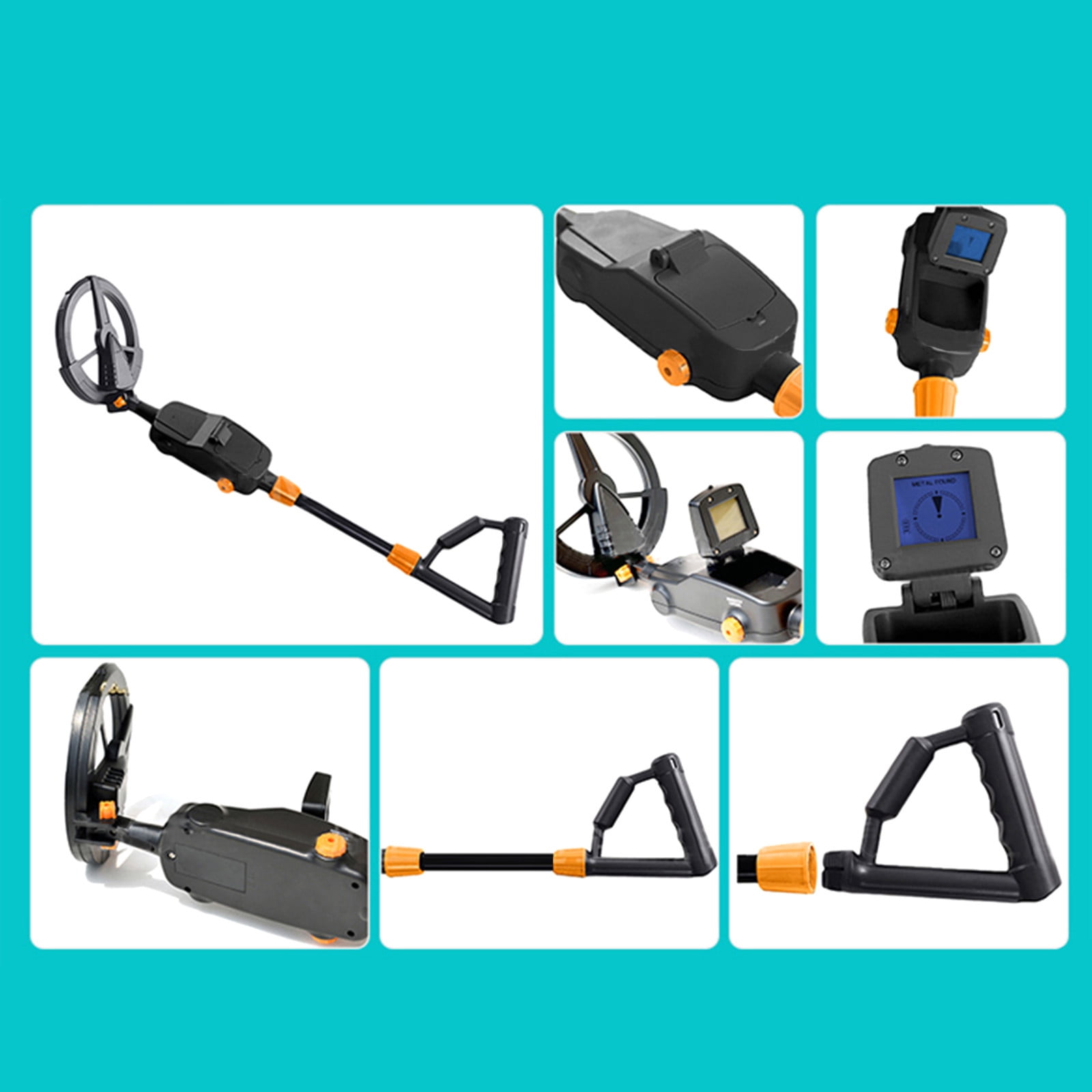 Metal Detector Metal Detector for Adults with Lcd Display Deep 3-Foot Detection Pinpoint Accuracy Beach Treasure Hunting Gear Ground Searching Tool Treasure Hunting