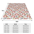 thumbnail image 3 of Pofeuu Happy Foxy Faces Print Ultra-Soft Micro Fleece Blanket,for Bed Or Sofa,All Season Throw Blankets Flannel Blanket-80"x60", 3 of 7