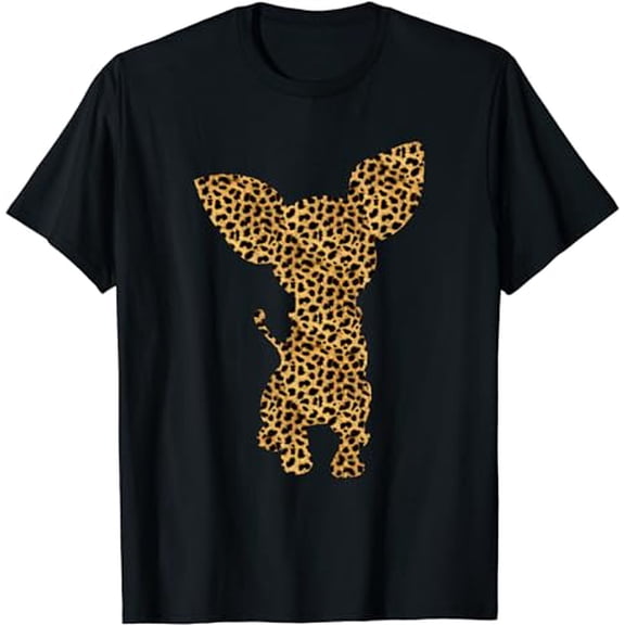 Chihuahua Leopard Print Dog Pup Animal Lover Women Gift T-Shirt