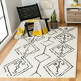 thumbnail image 2 of SAFAVIEH Casablanca Otis Moroccan Area Rug, Ivory/Black, 4' x 6', 2 of 10