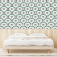 thumbnail image 4 of Ambesonne Oriental Peel & Stick Wallpaper for Home, Ottoman Floral Pattern, 13"x100", Sea Green and Hot Pink, 4 of 6