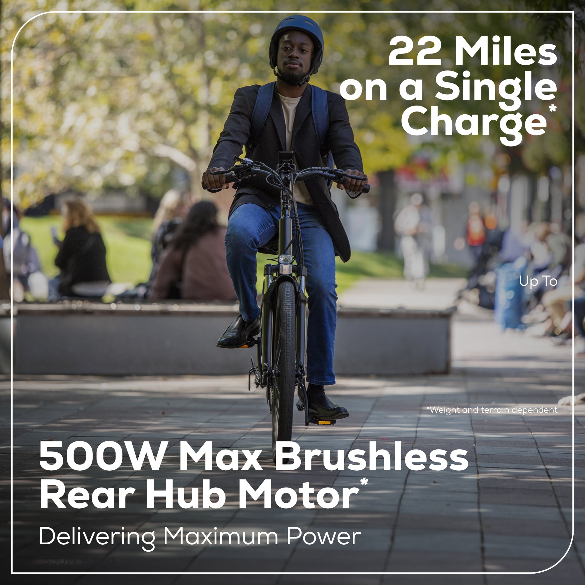 Greenworks 60V Electric Commuter Bike for Adults, 27.5" Tires, 500W Peak Motor (Bike Only, Battery and Charger Not Included)