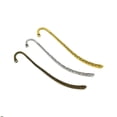 thumbnail image 3 of 60 Pieces Metal Bookmarks Book Mark With Hook Beading Jewelry Findings DIY Crafts 87mm X 13mm Antique Bronze, , Antique Gold Tone, 3 of 8