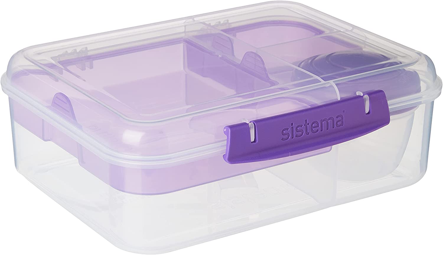 clear lunch box with compartments