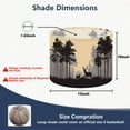 thumbnail image 2 of Lamp Shades Set of 2 Easy Assembly Realistic landscape coniferous forest pine tree morning retro sky Deer Drum Lampshades for Table Lamps Floor Lamps Pendant Light 13"x13"x10" Replacement Lamp Shade, 2 of 8
