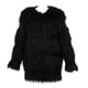 thumbnail image 3 of Abrigo largo de piel sintética para mujer, abrigo peludo de invierno vintage de manga larga Eccomum Negro/3XL, 3 of 7