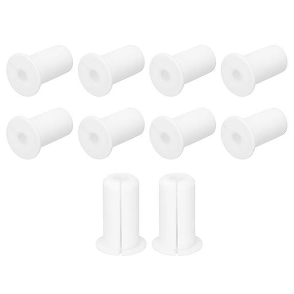 10Pack Wall Grommets for Cables 3/4 Inch Silicone Cable Wall Bushing Feed Through Cable Routing Kit Accessories Wall Cable Pass Through for Ethernet with 7mm Hole, White