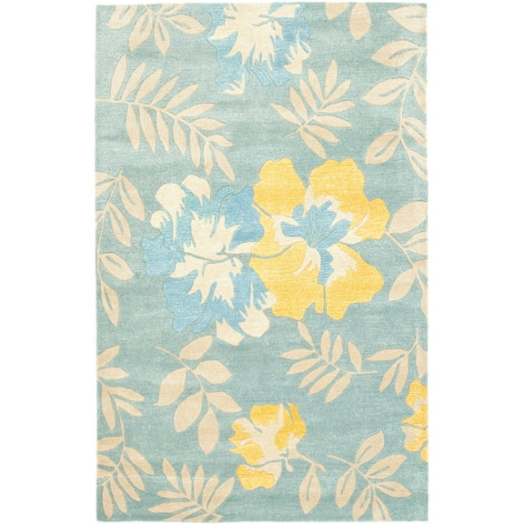 SAFAVIEH Soho Brooklyn Floral Wool Runner Rug, Blue/Multi, 2'6" x 8'