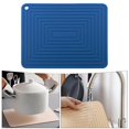 thumbnail image 4 of Waterproof Dish Drying Mat Hot Pot Holder Heat Resistant Dish Draining Mat Navy blue, 4 of 9
