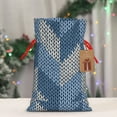 thumbnail image 5 of Naloa Cozy Knitted Blue Chevron Drawstring Christmas Bags, 3D Xmas Gift Bags, Christmas Wrapping Bags, Xmas Goodie Bags, Treat Pouch Bags, Party Favor Bags-Medium, 5 of 9